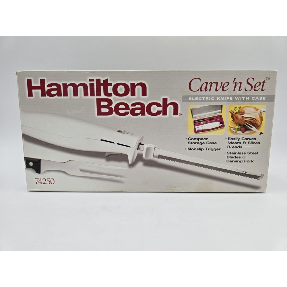 Hamilton Beach 74250 Electric Knife Food Slicer Carver Stainless Steel Blades